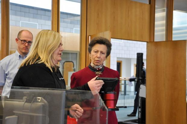 Evesham Journal: Her Royal Highness was given hands-on demonstrations of the firm's latest technology