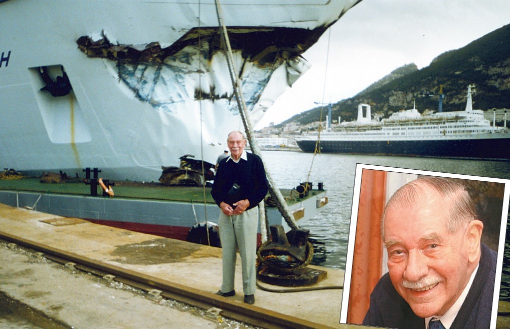 VALE pensioner Bill Evans was front page news in October 2004 after the Mediterranean cruise he was on almost ended in disaster when the liner he was travelling on was in collision with an oil tanker 