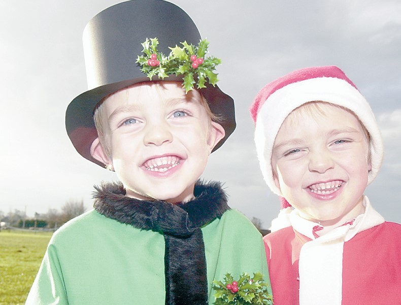 Identical twins Christopher and Matthew Wood took the two lead roles in Peopleton Kindergarten’s Christmas play in 2002