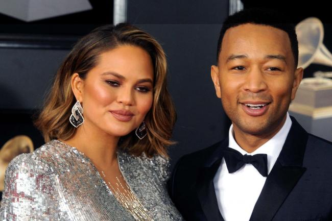 Chrissy Teigen (left) and John Legend (right) , picture credit: PA.