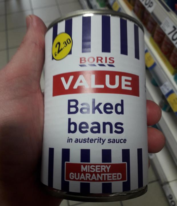 Evesham Journal: Boris baked beans in austerity sauce