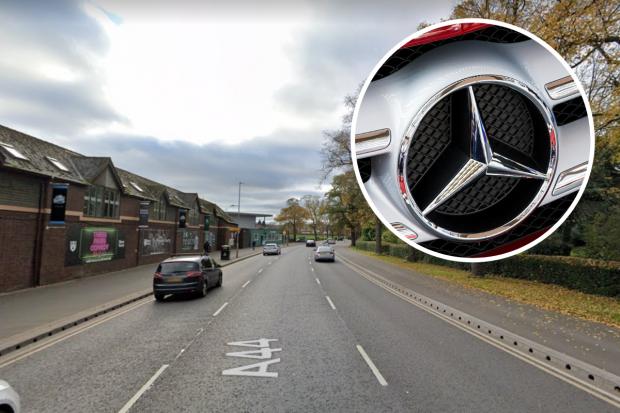 The Mercedes driver admitted speeding on New Road