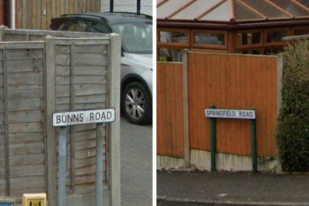 Street signs for Bunns Road and Springfield Road. Picture Credit: Google Street View.