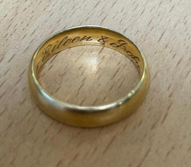 Evesham Journal: The ring found by staff at The Valley Evesham