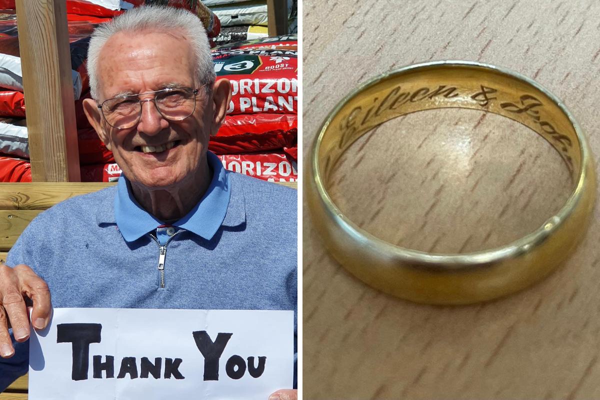 John Wakelin was reunited with his wedding ring thanks to the power of social media