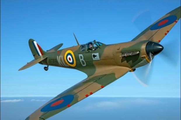 FLIGHT: The Battle of Britain Memorial Flight Spitfire. Pic. BoB Memorial
