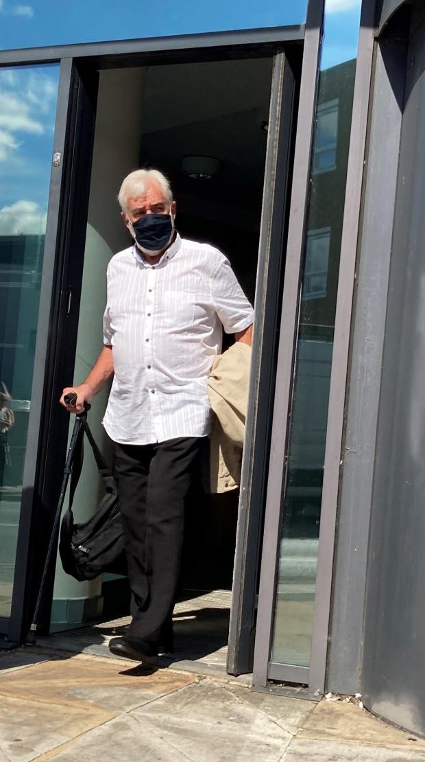 Evesham Journal: COURT: David Sykes leaves Worcester Magistrates Court. He is accused of wounding/grievous bodily harm, child cruelty and indecent assault 
