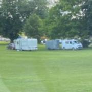 PERSHORE: The travellers at Pershore's Abbey Park. Picture: Pershore's eyes and ears/Facebook