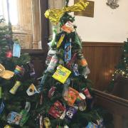 Anti Litter Evesham decorated two trees at a local Christmas Tree Festival