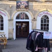 The Valkyrie Bar in Evesham has left a coat rail outside with kids and adults coats free for anyone who needs them