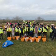 Students from Evesham have been litter picking to help clean up their community.