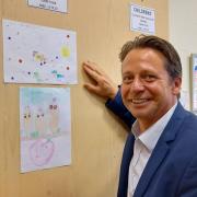 MP Nigel Huddleston picked the winner of a drawing competition held during the opening week of the Evesham Oxfam. Now the shop is hosting a colouring competition for youngsters
