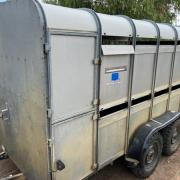 The stolen horse box trailer recovered by police