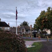 The flag at the Almonry has been raised to full mast following the end of the national period of mourning. Credit: Evesham Town Council