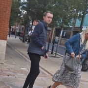 FREE: Rupert Tisor walks out of Worcester Magistrates Court, after coming close to immediate custody. Picture: Newsquest