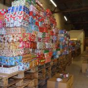 3,000 Christmas Shoeboxes at Teams4u's Evesham warehouse
