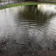 Flooding at Blackminster Middle School this week