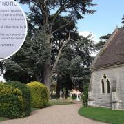 A sign that has gone up at Pershore Cemetery has caused controversy