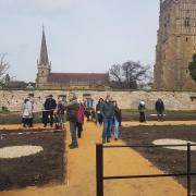 Evesham Abbey Gardens opened for the first time over the weekend following a £1.3 million restoration