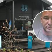 BURGLAR: Stelica Stavarachi was tackled to the ground in the Honeybourne Co-op on a cigarette raid