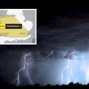 WARNING: The Met Office has placed a yellow weather warning for thunder on Evesham