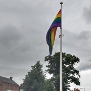 A rainbow flag is being flown in Evesham to mark Pride Month