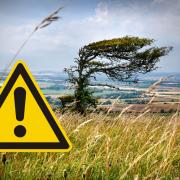 A yellow wind warning has been issued for Worcestershire by the Met Office