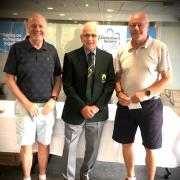 Seniors Captain Will Reading congratulate Winners David Kent (left) and Andy Vale.