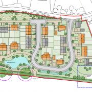 PLAN: The proposed layout of the 40 new homes in Honeybourne near Evesham