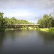 BRIDGE: An artist's impression of the new walking and cycling bridge across the River Avon in Evesham