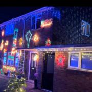 LIGHTS: An Evesham woman has created a festive light trail around the town.