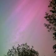 The Northern Lights were on display over Worcestershire yesterday evening (Friday)