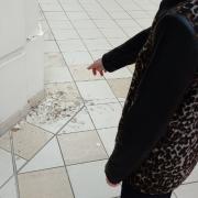 Bird muck in Riverside Shopping Centre in Evesham (submitted by a member of the public)