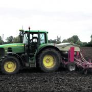 ACCURACY: The RTK guidance system in use near Pershore.