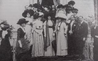 A garden party at Croome Court in 1909. They carries their chins in the air