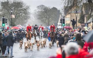 North Cotswold Hunt at the Boxing Day meet in 2020