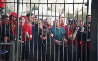 French police used tear gas on Liverpool supporters who were made to wait in huge queues outside the stadium. Picture: PA Wire