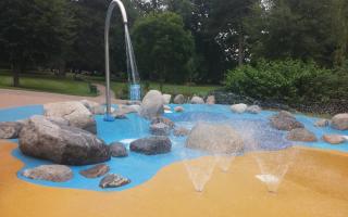 The wet play area at Gheluvelt Park in Worcester (Tripadvisor)
