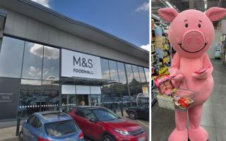 Percy Pig will visit the M&S in Evesham