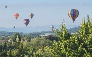 Hot air balloons spotted in Evesham